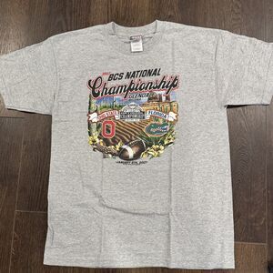 2007 BCS Championship T-Shirt; Ohio State Buckeyes V Florida; Men’s Sz L
